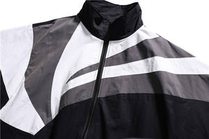 Baggy fermeture éclair sweats à capuche coupe-vent survêtement ensemble 100% coton hiver Nylon Polyester veste Shorts coupe-vent veste - Product Image 3