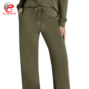 กางเกงขาบานเอวยางยืดมีเชือกรูดออกแบบโลโก้ได้ตามต้องการ - Product Image 6