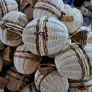 Việt Nam phong cách dân tộc thiểu số đám mây kẹo, trang trí, giỏ màu xanh trang trí giỏ trái cây giặt cho nhà sử dụng trang trí nhà máy - Product Image 1