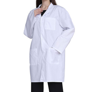 BATA DE LABORATORIO LIGERA, LARGA, UNISEX, PARA HOSPITAL, CLÍNICA, PERSONAL UNIVERSITARIO, CON LOGO PERSONALIZADO, PEDIDO AL POR MAYOR - Product Image 4