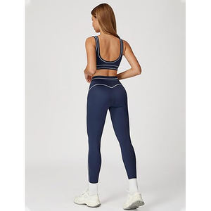 Ensemble de yoga, haut de soutien-gorge sans couture, leggings taille haute, extensible, respirant, léger, vêtements de sport pour femmes, fitness - Product Image 4