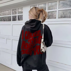 Sudadera con capucha de gran tamaño con hombros caídos para mujer, de algodón 100% Material, Impresión de logotipo personalizado ligero, servicio OEM - Product Image 6