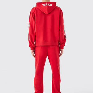 Marca privada 69% algodón 31% poliéster Tech Fleece chándal verde Full Zip Hoodie Joggers chándal - Product Image 4