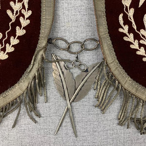 Antique Maçonnique Odd Fellows Secrétaire Sash Collier Plumes Croisées Médaille Personnalisée Top Qualité Brun Argent Custom Made Sashes - Product Image 6