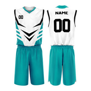 Dernier modèle de vente en gros de maillot de basket-ball à séchage rapide personnalisé uniforme de broderie cousue personnalisée avec sublimation OEM - Product Image 3