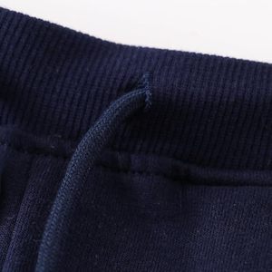 Pantalones Cortos de Algodón con Bolsillos para Niños, Pantalones Cortos Deportivos de Malla Azul Marino con Cordón para Correr, Novedad - Product Image 3