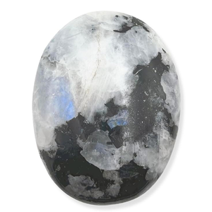 Pierre de paume ovale sculptée en cristal de pierre de lune arc-en-ciel de haute qualité, 50-55 mm, cristal de nouvelle ère, pierre précieuse en gros, Feng Shui, Reiki, guérison - Product Image 1