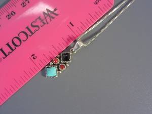 สร้อยคอเงินสเตอร์ลิงทำด้วยมืออันสวยงามแนววินเทจจี้อัญมณีหลายชิ้นสำหรับผู้หญิงการตั้งค่าการหมั้นครั้งที่สาม - Product Image 6