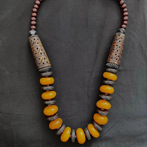 Craft Valley lujo naranja marrón resina collar señoras hecho a mano indio moda joyería Ángel enlace encanto personalizable Color forma - Product Image 1