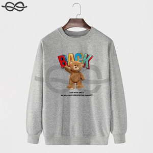 เสื้อสเวตเตอร์คอกลมผ้าคอตตอนเนื้อนุ่มแขนยาวแกรม350ลำลองออกแบบได้ตามต้องการแบบพรีเมียม - Product Image 4