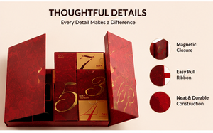 Luxury Red Gold Foil Advent <b>Calendar</b> Box Magnetic Closure Rigid Paperboard Christmas Mystery Box for Cosmetic Beauty Gift - Product Image 6