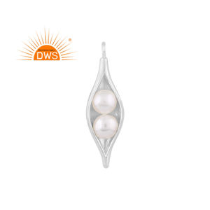 Venta caliente colgante de perlas naturales de plata esterlina fina fabricante de joyas personalizadas para mujeres regalo para ella - Product Image 1