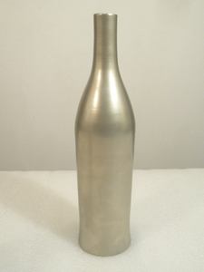 Florero con diseño de rosa de hierro, blanco - Product Image 3