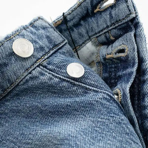 Cómodos pantalones vaqueros de uso diario para mujer de primera calidad, pantalones vaqueros de cintura alta, ajustados, rasgados, de pierna ancha, elásticos, planos, elegantes, informales, de invierno - Product Image 2