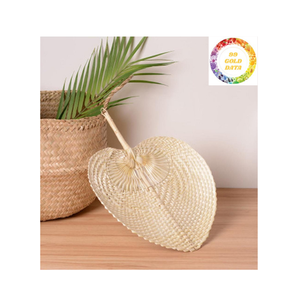 Ventilador de mano de bambú elegante para eventos y uso diario al por mayor a granel - Product Image 3