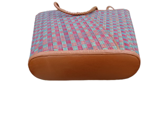 กระเป๋าโท้ทสำหรับผู้หญิงหนังแท้ทำจากหวายธรรมชาติหลากสีจุได้เยอะมีสไตล์ใหม่ - Product Image 3