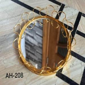 ถาดกระจกโลหะชุบทองทรงกลมสำหรับโต๊ะเครื่องแป้งเหมาะสำหรับน้ำหอมเครื่องสำอางและเครื่องประดับ - Product Image 6