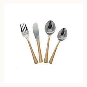 Súper calidad Comprar fabricante indio Cubiertos de acero inoxidable Plata pulida con resina marrón Mango en forma de U Hotel Restaurantes - Product Image 2