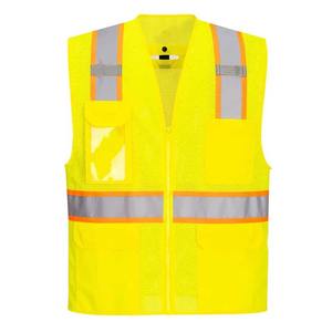 เสื้อกั๊กสำหรับผู้ชายเสื้อตาข่ายสะท้อนแสงเสื้อกู้ภัยสำหรับใส่บนถนนมีซิประบายอากาศได้ดีใหม่ล่าสุด - Product Image 2