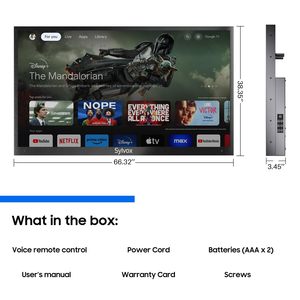 Televisor Inteligente para Exteriores de 75 Pulgadas, Resistente al Agua, 1000 Nits, Resistente a la Intemperie, para Terraza, Patio, Jardín, Retroiluminación LED, 120Hz, Android, para Baño - Product Image 2