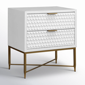 Table de chevet minimaliste moderne avec matériel en métal pour meubles de chambre à coucher, hôtel et appartement - Product Image 3