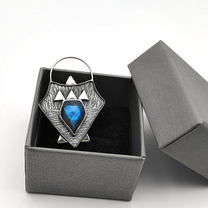 925 plata esterlina labradorita 16x12mm Pentágono piedra preciosa vikingo colgante 7,76 Gms aspecto antiguo colgante Unisex regalo de Navidad - Product Image 2