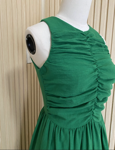 Vestido Midi de Satén Rosa sin Tirantes con Logotipo Personalizado, Corte en A, Ajuste Holgado, Cintura Imperio, Vestido Casual de Verano, Tela de Lino - Product Image 6