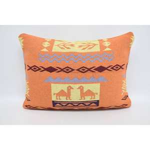 Almohada de lana geométrica Floral Vintage naranja 20x28 pulgadas estilo tradicional lavable Boho característica para uso doméstico - Product Image 5
