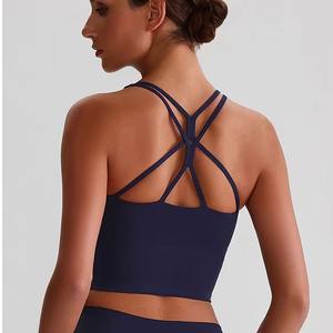 Mujeres Deportes Tank Top Seamless Yoga Crop Top Gimnasio Fitness Workout Activewear Personalizable - Product Image 2