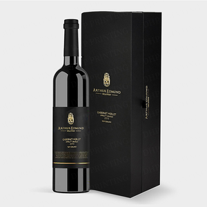 Embossed logo rigid cardboard <b>magnetic</b> wine <b>gift</b> <b>boxes</b> factory luxury packaging for single alcohol whiskey bottle - Product Image 3