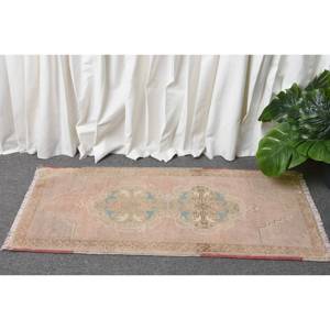 Alfombra Grande de Lana Beige Bohemio, Estilo Clásico Turco, Rectángulo Clásico para Dormitorio, Pasillo con Respaldo de Látex, 1,5x3,4 Pies - Product Image 2