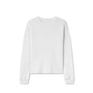 Custom Logo <b>Thermal</b> <b>Fleece</b> Men Streetwear Hoodie Sweatshirt Oversized White Long Sleeved Crewneck Sweatshirt White Hoodies - Product Image 1