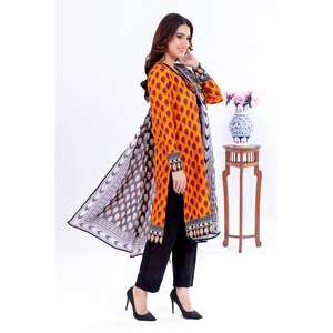 Conjunto de Traje de 3 Piezas sin Costuras para Mujer, Color Naranja - Product Image 3