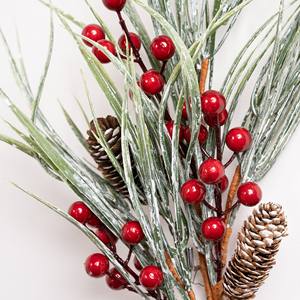 Decoraciones Navideñas Tradicionales de Ramas Sintéticas de 70 cm con Piñas y Bayas Rojas para Guirnaldas y Coronas de Interior - Product Image 2