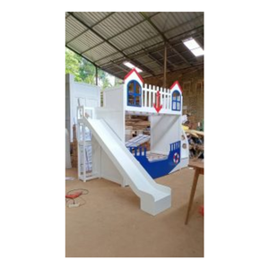 Lit superposé en bois d'acajou massif fait à la main Mobilier de qualité supérieure sur le thème des pirates pour la salle à manger moderne ou classique - Product Image 1