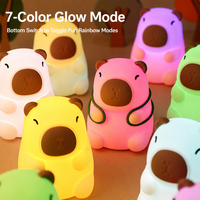 Veilleuse Capybara en silicone, lampe LED mignonne en forme d'animal, rechargeable par USB, commande tactile, CE, pour chambre d'enfant, fabricant