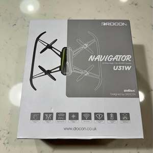 Dron para principiantes ROCON Navigator U31W para niños, cámara HD WiFi, captura de imagen 4K, tipo cuadricóptero, control remoto - Product Image 1