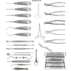 Kit d'instruments de chirurgie buccale dentaire en acier inoxydable certifié CE ISO de haute qualité 24 pièces PAR DEBONAIRI - Product Image 1