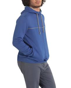 Ropa de calle de moda para hombre de fabricante personalizado OEM Sudadera con capucha y cremallera completa con dos bolsillos Sudaderas con capucha Tops Ropa Color sólido - Product Image 4