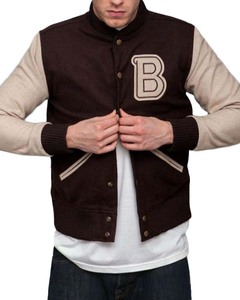 Winter Varsity <b>Jacket</b> <b>Flight</b> <b>Man</b> DS Made Best Quality Baseball Letterman Windbreaker Full Button Style Oversized Stand Collar - Product Image 1