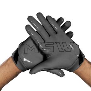 Guantes de Receptor de Fútbol Americano Personalizados Premium, Súper Adhesivos, Antideslizantes, con Agarre Completo para las Manos, Correa de Muñeca Ajustable - Product Image 2