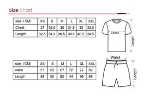 Survêtement décontracté à manches courtes et col rond pour hommes, ensemble de sport d'été avec fermeture à la taille élastique - Product Image 6