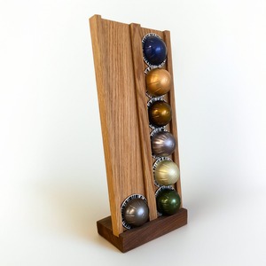 ไม้อะคาเซียสองชั้นที่วางกาแฟฝักที่เก็บของบนโต๊ะ - Product Image 1