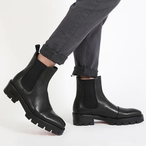 รองเท้าบูทเชลซีหนังวัวสไตล์เรโทร พร้อมระบบลดแรงกระแทกและเนื้อนุ่ม สำหรับผู้ชาย เหมาะสำหรับงานธีมวินเทจและใส่ทำงานในออฟฟิศ - Product Image 5