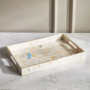 Charming Appeal Vietnam Grossiste Maison Décorative Servant Capiz Shell Nacre Plateau - Product Image 2