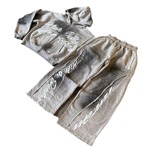 Conjunto Deportivo Personalizado con Estampado Completo, Lavado Ácido, Ecológico, Unisex, Ligero, para Invierno, Estilo Urbano, 360 Gramos, 2 Piezas, Diseño de Autor - Product Image 5