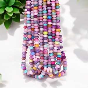 Perles rondes lisses en opale ombragée de couleur disco naturelle, brin de 7mm à 10mm, perles de pierres précieuses en vrac pour la fabrication de bijoux, approvisionnement en Inde - Product Image 1