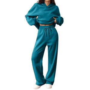 Nuevo Chándal Holgado de Moda para Mujer, Chándales Ligeros de Invierno, Hombros Caídos, Chándal Personalizado de Talla Grande - Product Image 2