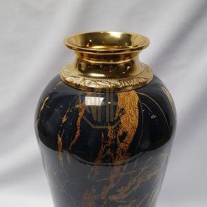 Florero de Piso Metálico, Estilo Diseñador, Impresión de Mármol Negro Esmaltado, Decoración Elegante para el Hogar y Bodas, Suministro al por Mayor - Product Image 5