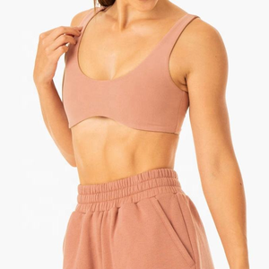 Ensembles de fitness pour femmes en gros Tenues de sport respirantes-Soutien-gorge et leggings de sport Shorts Vêtements d'entraînement teints en couleur unie - Product Image 3